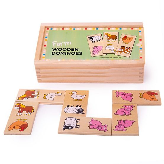 Bigjigs Toys Drvena domino farma