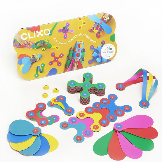 Clixo fleksibilni magnetni set, 42 kom - Rainbow