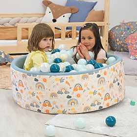 Suhi bazen s kuglicama Rainbow + 200 kuglica, Ourbaby®