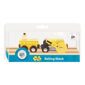 Bigjigs Rail Replika povijesne lokomotive Rocket + 2 tračnice, Bigjigs Rail