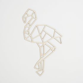 Drvena geometrijska slika - Flamingo - različite boje, Elka Design