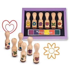 Melissa & Doug set drvenih žigova - 6 kom, Melissa & Doug