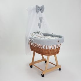 Pleteni krevetić s opremom za bebu - Šumske životinje, Ourbaby®