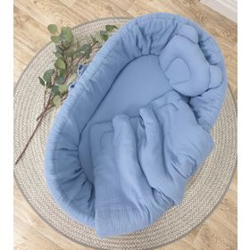 Pleteni set posteljine - plavi, TOLO